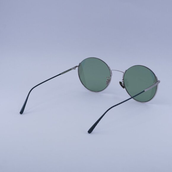 Bottega Veneta BV0246S 004 Sunglasses Silver Round Frame, Green Lenses main image 8